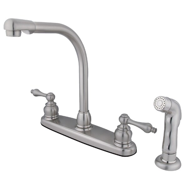 Victorian Centerset Kitchen Faucet, Brushed Nickel